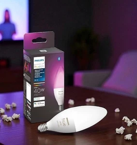 40W Philips Hue Smart LED Candle E12 Light Bulb w/Bluetooth, Multi Color & White - Picture 1 of 5