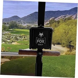 Phone Caddy + Cigar Holder – Adjustable Golf Cart Phone Mount with Black - Picture 1 of 7
