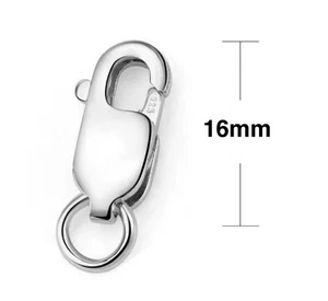 925 Sterling Silver 16mm Lobster Clasp With Jump Ring **CHEAPEST ON EBAY** - Picture 1 of 1