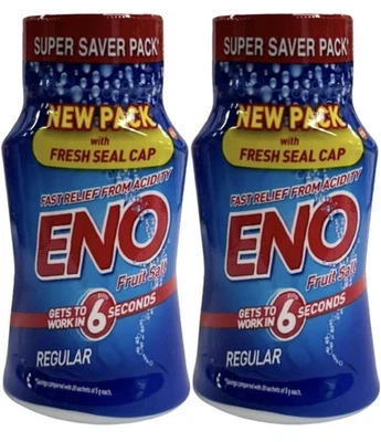 2 Pack x 100g ENO Regular Fruit Salt Bottle Acidity Relief Exp. 01/2027
