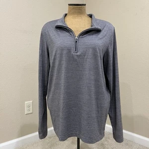 Travis Mathew 1/4 Zip Pullover Mens Size Large Performance Golf Lightweight Gray - Picture 1 of 14