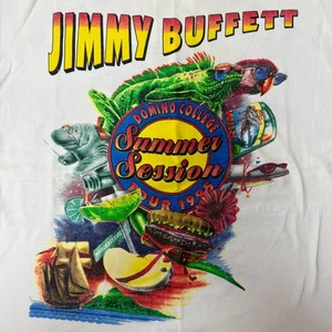 Camiseta De Colección JIMMY BUFFETT Domino College Tour 1995 LIZARD LOROT Margaritaville - Imagen 1 de 7