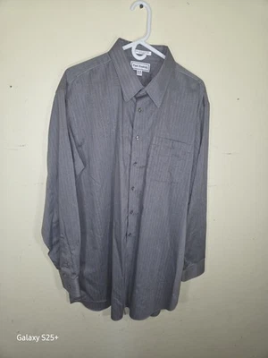 Camisa de vestir Paul Fredrick talla 18-36 gris para hombre  Foto 1 de 4