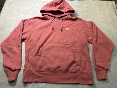 De Colección Champion Sudadera con Capucha Roja Tejido Inverso Sudadera con Capucha Adulto Mediana Foto 1 de 4