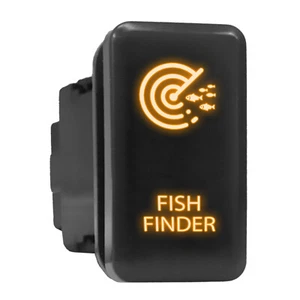 FISH FINDER - LED Push Button Replacement for TOYOTA (1.54 x 0.83 in) Orange - Picture 1 of 3