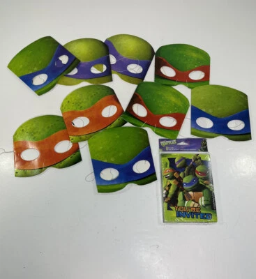Máscara de papel DesignWare Teenage Mutant Ninja Turtles invitaciones/postales 8 quilates/9 Foto 1 de 4