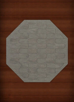 Gray Grid Waves Curves Blocks Transitional Area Rug Geometric DV9 - Image 1 of 2