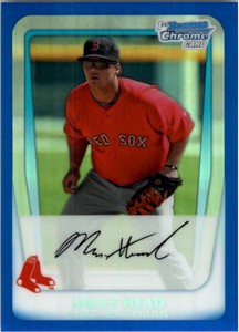 2011 Bowman Chrome Prospects Blue Refractors Card #BCP188 Miles Head /150