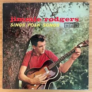 *RARE PROMO* JIMMIE RODGERS Sings Folk Songs, 1958 LP "DJ Copy" Roulette R-25042 - Picture 1 of 3