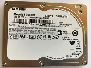 Samsung Spinpoint 1.8 "ZIF / CE HS041HA 40 GB 3600RPM HDD para la cámara del ordenador portátil HDD - Imagen 1 de 5