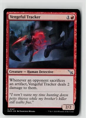 MTG Murders At Karlov Manor Vengeful Tracker x4 NM Uncommon - Image 1 of 2