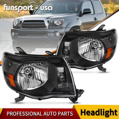 MONTAJE FAROS ÁMBAR NEGRO PARA FAROS TOYOTA TACOMA 2005-2011 IZQUIERDA+DERECHA Foto 1 de 4