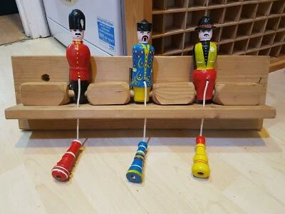 Vintage Wooden Pine Hanging Art Deco Coat Hooks Classic Coat Rack Hanger Hook - Image 1 of 4