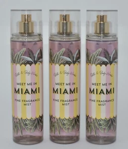 3 BATH & BODY WORKS MEET ME IN MIAMI FRAGANCIA SPRAY 8 OZ PALMA COLADA SOL - Imagen 1 de 6