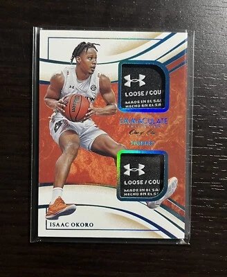 ISAAC OKORO 2020 Panini Immaculate Collection Collegiate 1/1 Laundry Tag! - Image 1 of 4