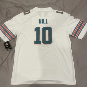 Camiseta Tyreek Hill Miami Dolphins blanca para hombre extra grande XL cosida #10 - Imagen 1 de 6