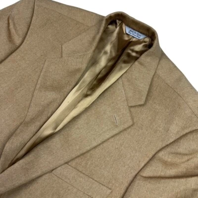 Blazer Haspel para hombre 100 % cabello camel 2 botones marrón • 42R Foto 1 de 4