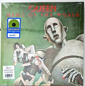 QUEEN News of the World Exclusive Limited Edition Olive Green Vinyl OOP - Picture 1 of 2