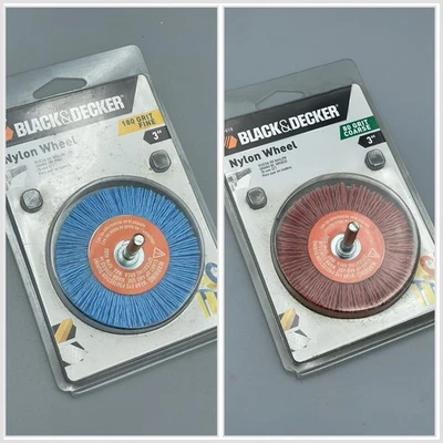 Comb Black & Decker 70-620 e 70-692 3" roda de náilon grão fino 180 e 90 grão - Imagem 1 de 4
