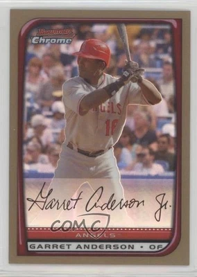 2008 Bowman Chrome Gold Refractor /50 Garret Anderson #125 - Image 1 of 2