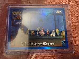 SpongeBob Topps Chrome 25th Anniversary Bikini Bottom Airport 141/150 Blue - Picture 1 of 1