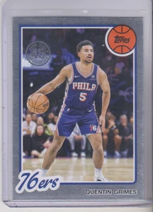 2025-26 Topps Quentin Grimes 1980 45th Anniversary Insert Philadelphia 76ers - Bild 1 von 2