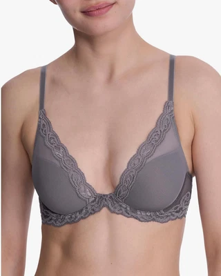 Sujetador camiseta Natori 30DDD plumas 730023 nuevo sin etiquetas níquel Foto 1 de 4