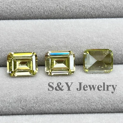 10 шт. изумруд оливковый желтый кубический цирконий россыпью для изготовления ювелирных изделий  - Изображение 1 из 4