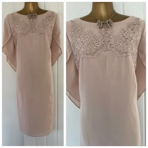 Jacques vert dress size 16 Blush Pink Lace Mother Of The Bride Occasion Wedding - Picture 1 of 11