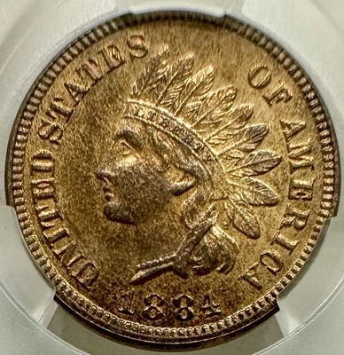 1884 PROOF INDIAN HEAD CENT PR65RB WITTER BRICK - Image 1 of 4