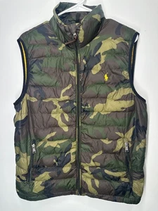 Polo Ralph Lauren Camo Duck Down Fillied Puffer Vest Jacket - Medium - Picture 1 of 6