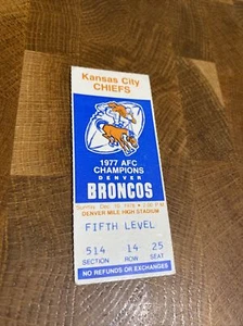TICKET STUB - Kansas City Chiefs @ Denver Broncos - December 10, 1978 (S25) - Picture 1 of 5