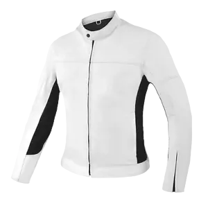 giacca moto donna rebell essent pelle con protezioni omologate CE bianco m - Foto 1 di 4