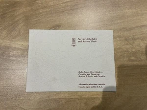 Rolls Royce Silver Shadow, Corniche ,Carmargue UNUSED Service Book - Picture 1 of 6