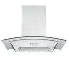 Curved Glass Cooker Hood Cookology CGL600SS 60cm Stainless Steel Extractor Fan
