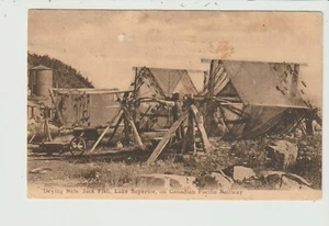 CARTOLINA RETI DI ESSICCAZIONE JACK FISH LAGO SUPERIORE SULLA FERROVIA DEL PACIFICO CANADESE - Foto 1 di 2