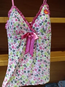 Jenni 1-PC Sleepwear stretch Cami Top, Floral , Pinks, MEDIUM - Picture 1 of 10