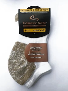Ultimate Protection Copper Sole Low Cut White Socks Unisex Medium 1-pack USA - Picture 1 of 4