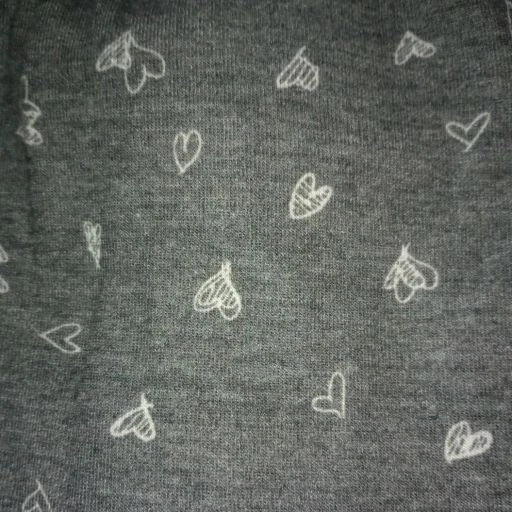 Gray Leggings w/ White Hearts - Imagem 1 de 1