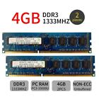 8GB Kit 2x 4GB 2Rx8 DDR3 PC3-10600U HMT351U6BFR8C-H9 1333MHz DIMM RAM For Hynix