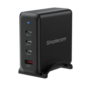 Simplecom CU400 4-Port PD 100W GaN Fast Charger 3xUSB-C + USB-A for Phone Tablet - Picture 1 of 1