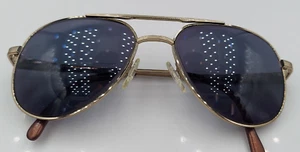Vintage Halston H01 Gold Pilot Metal Sunglasses Japan FRAMES ONLY - Picture 1 of 4
