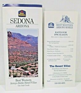 Carte des tarifs Sedona Arizona Best Western Arroyo Roble Hotel Villas Oak Creek 1996