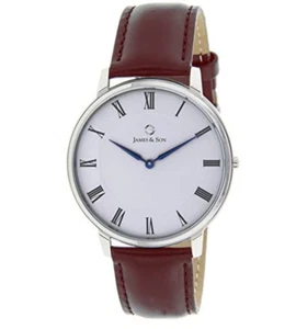 JAMES & SON Reloj Hombre Cuarzo 40mm Correa Cuero Marrón JAS10061-205 - Imagen 1 de 2