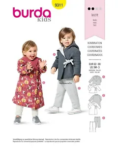BURDA KIDS 9311 COORDINATES CHILD'S Sewing Pattern Ages 3-36 Month Skill: EASY - Picture 1 of 5