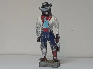 Antique Pewter Cowboy Figurine - Picture 1 of 5