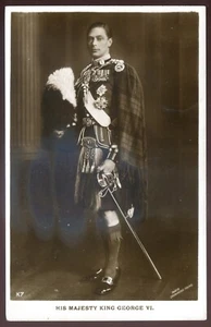 British Royalty 1910er King George schottische Uniform. Echt Foto Postkarte - Bild 1 von 2