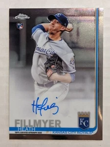 2019 Topps Chrome Autograph Heath Fillmyer Royals Rookie Auto (ref 12587) - Picture 1 of 2