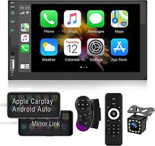 7"カーラジオApple/AndriodCarplayBTカーステレオタッチスクリーンダブル2Din+Camera