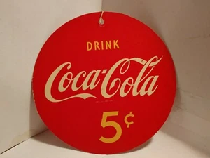 1950s NOS scarce Coca-Cola Five Cent Fan Pull - Picture 1 of 5